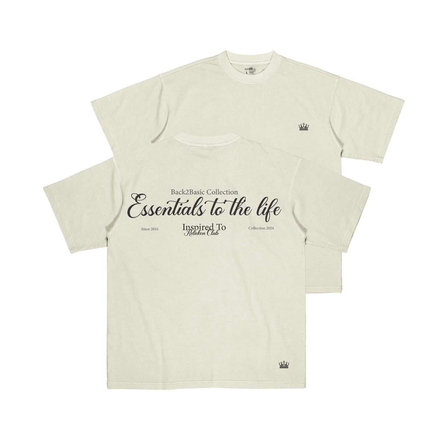 Relieken T-Shirt Essentials To The Life Marfil - Relieken Club